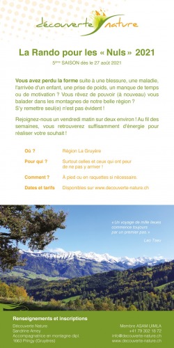 Image La Rando pour les "Nuls" 2021 Image La Rando pour les "Nuls" 2021