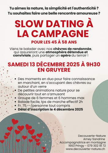 Image Slow Dating à la campagne avec les chèvres